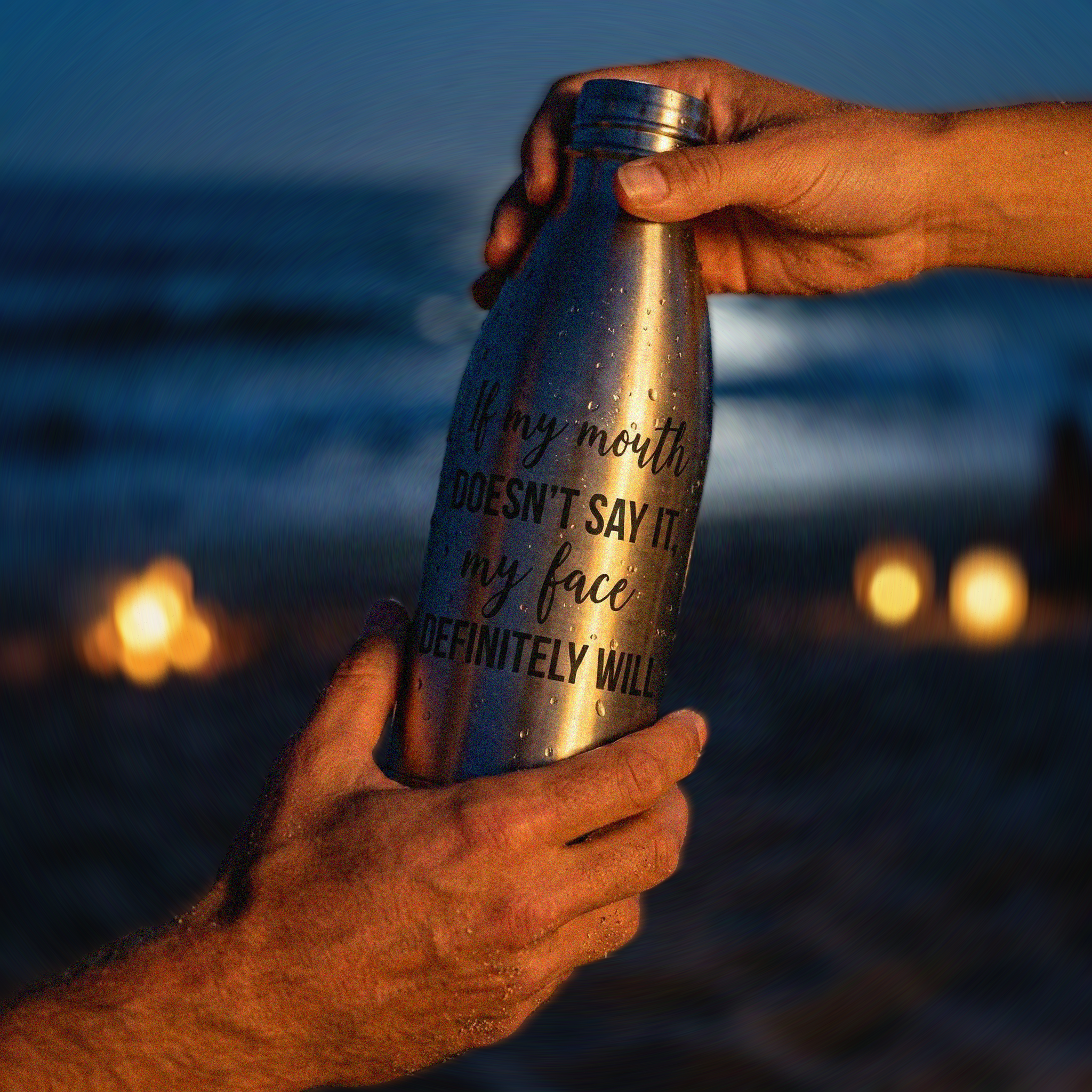 My Face Will - Stainless Steel Water Bottle